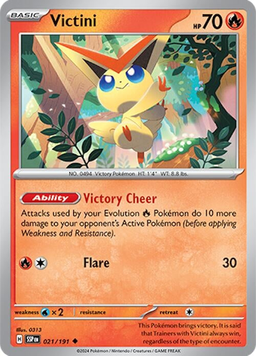 Image for Victini (021/191) (SV08: Surging Sparks) - Pokemon