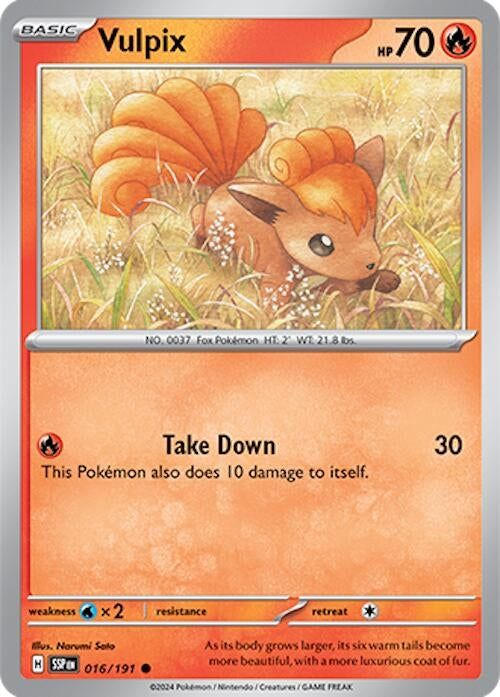Image for Vulpix (016/191) (SV08: Surging Sparks) - Pokemon