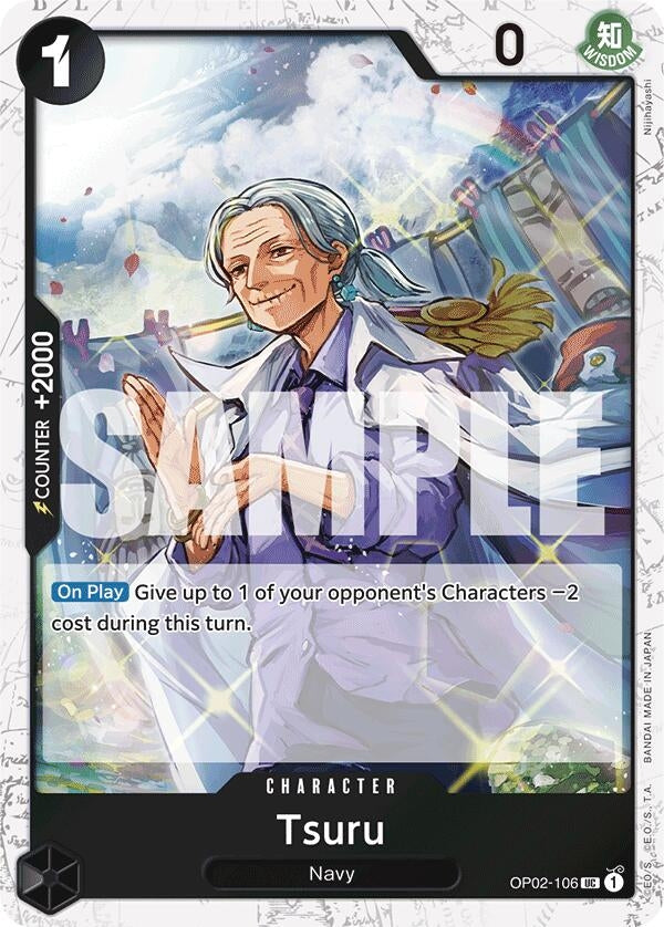 Image for Tsuru (Jolly Roger Foil) (OP02-106) (Premium Booster -The Best-) - One Piece Card Game