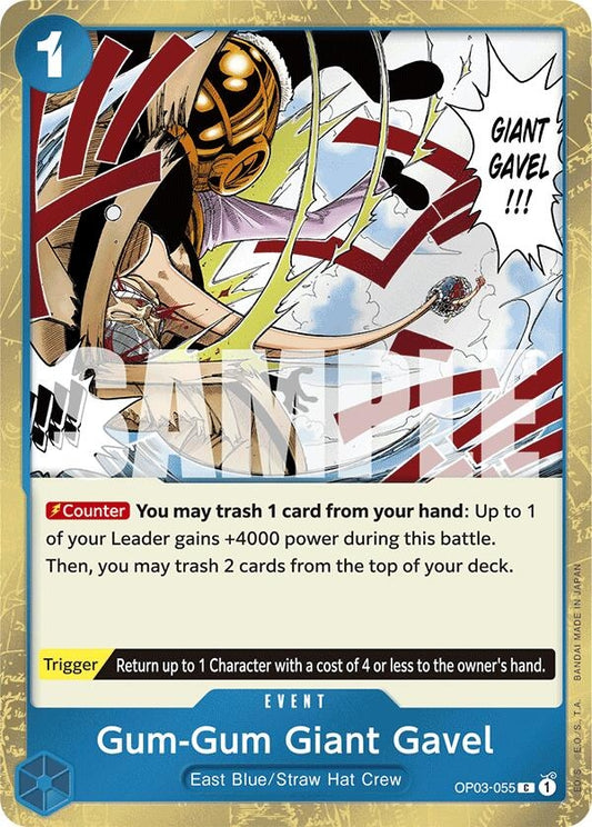 Image for Gum-Gum Giant Gavel (Jolly Roger Foil) (OP03-055) (Premium Booster -The Best-) - One Piece Card Game