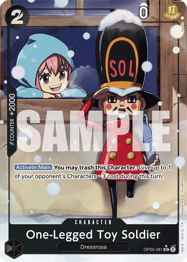 Image for One-Legged Toy Soldier (Alternate Art) (OP05-081) (Premium Booster -The Best-) - One Piece Card Game