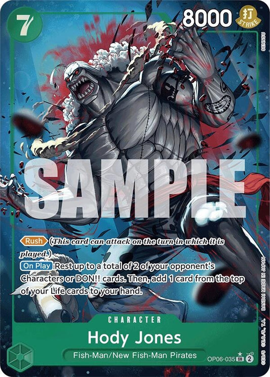 Image for Hody Jones (Alternate Art) (OP06-035) (Premium Booster -The Best-) - One Piece Card Game