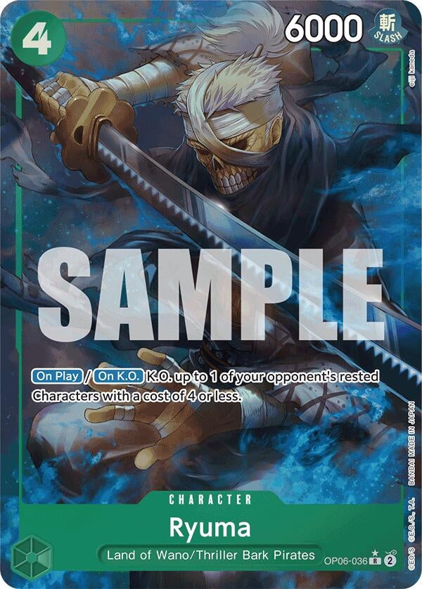 Image for Ryuma (Full Art) (OP06-036) (Premium Booster -The Best-) - One Piece Card Game