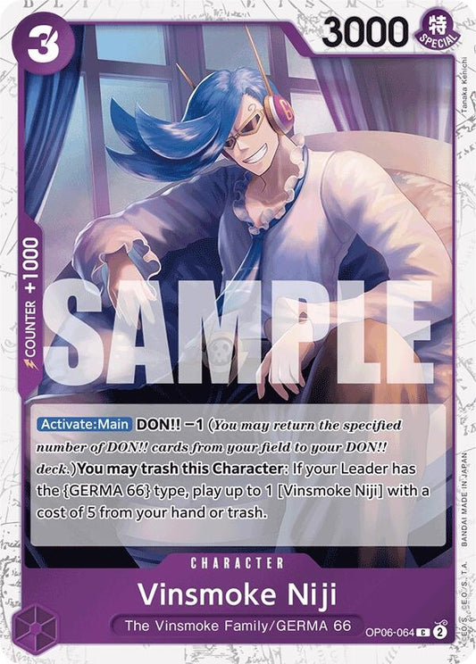 Image for Vinsmoke Niji (OP06-064) (Jolly Roger Foil) (OP06-064) (Premium Booster -The Best-) - One Piece Card Game