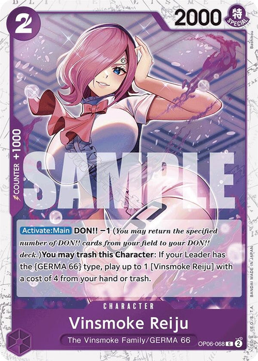 Image for Vinsmoke Reiju (OP06-068) (Jolly Roger Foil) (OP06-068) (Premium Booster -The Best-) - One Piece Card Game