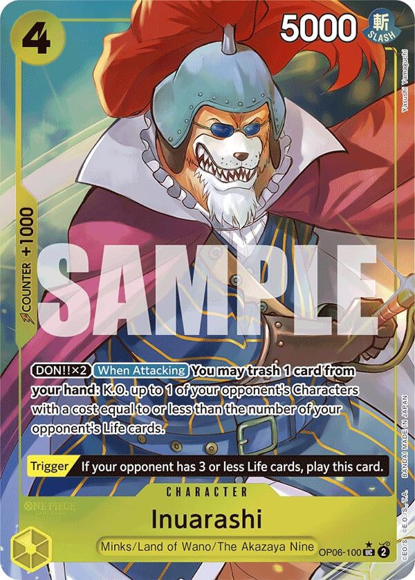 Image for Inuarashi (Full Art) (OP06-100) (Premium Booster -The Best-) - One Piece Card Game