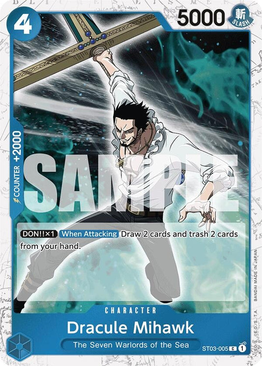 Image for Dracule Mihawk (ST03-005) (Jolly Roger Foil) (ST03-005) (Premium Booster -The Best-) - One Piece Card Game