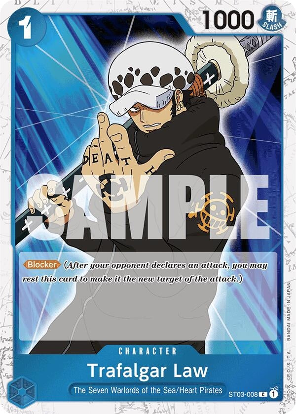 Image for Trafalgar Law (ST03-008) (Jolly Roger Foil) (ST03-008) (Premium Booster -The Best-) - One Piece Card Game