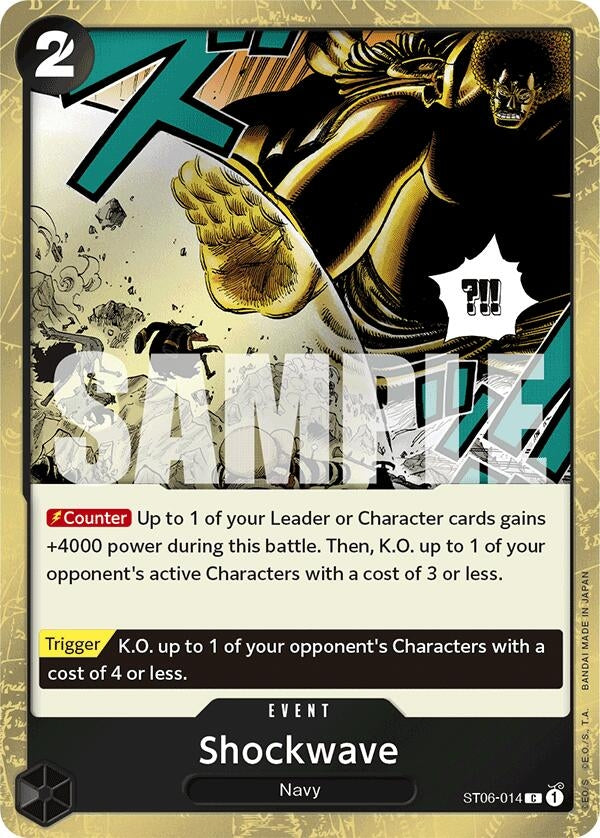 Image for Shockwave (Jolly Roger Foil) (ST06-014) (Premium Booster -The Best-) - One Piece Card Game