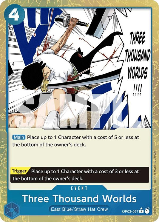 Image for Three Thousand Worlds (Textured Foil) (OP03-057) (Premium Booster -The Best-) - One Piece Card Game
