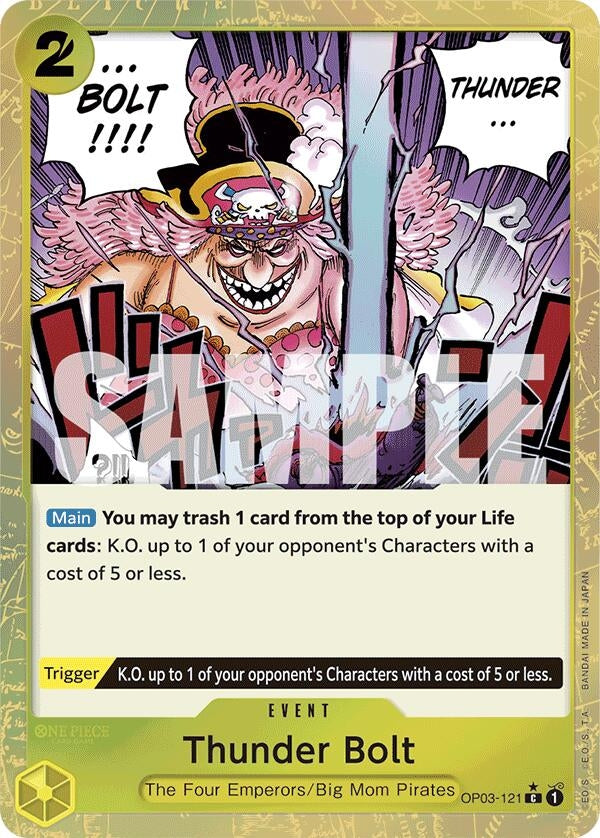 Image for Thunder Bolt (Textured Foil) (OP03-121) (Premium Booster -The Best-) - One Piece Card Game