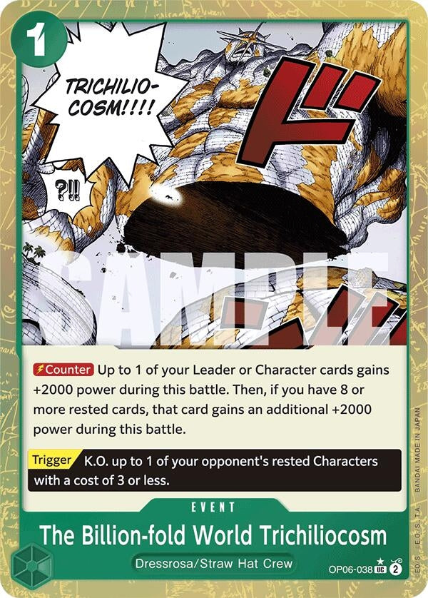 Image for The Billion-fold World Trichiliocosm (Textured Foil) (OP06-038) (Premium Booster -The Best-) - One Piece Card Game