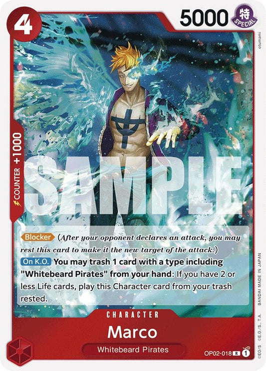 Image for Marco (Reprint) (OP02-018) (Premium Booster -The Best-) - One Piece Card Game