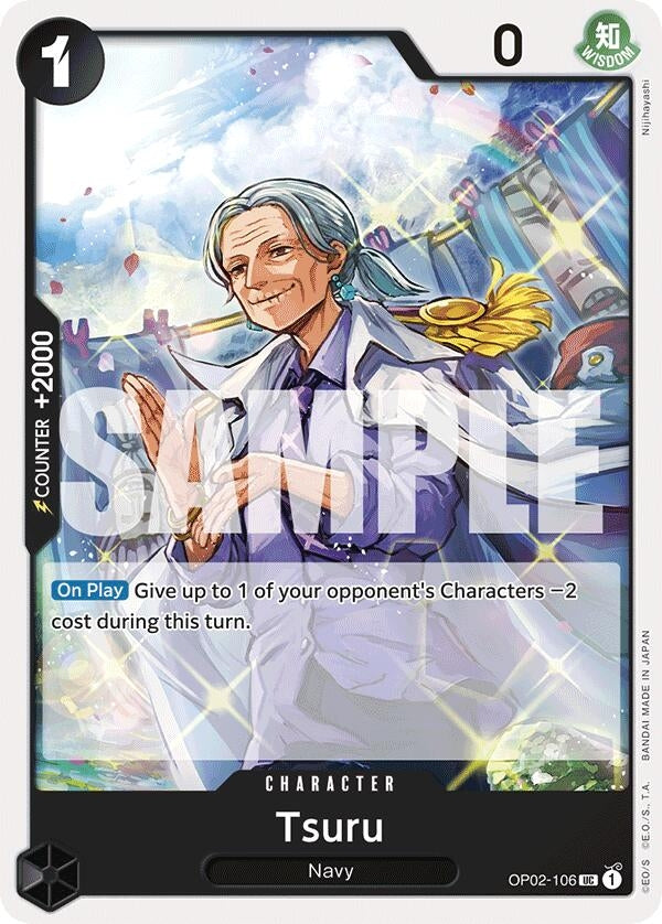 Image for Tsuru (Reprint) (OP02-106) (Premium Booster -The Best-) - One Piece Card Game