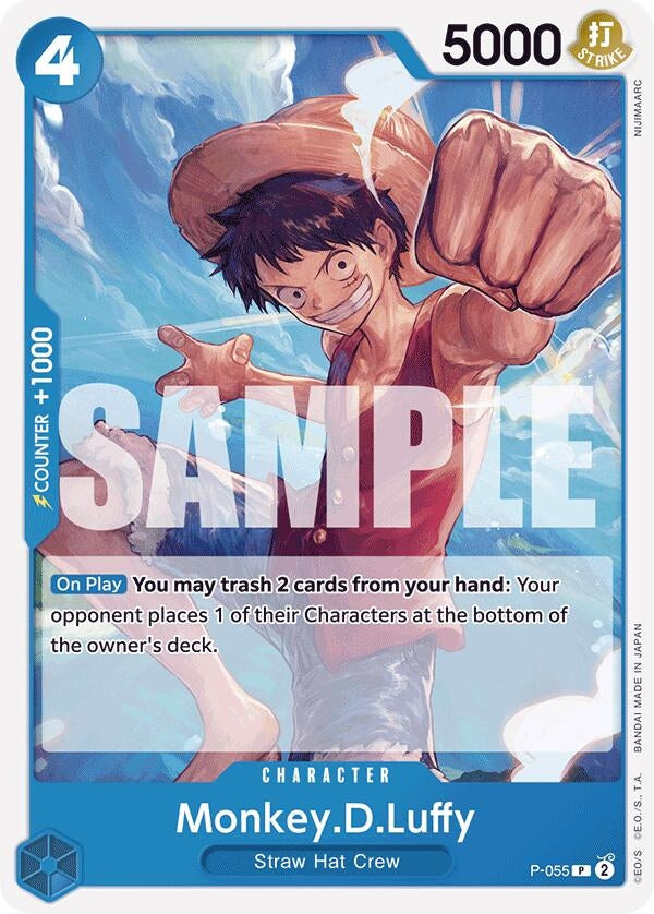 Image for Monkey.D.Luffy (P-055) (Reprint) (P-055) (Premium Booster -The Best-) - One Piece Card Game