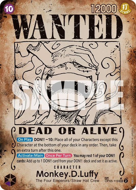 Image for Monkey.D.Luffy (Wanted Poster) (OP05-119) (Emperors in the New World) - One Piece Card Game