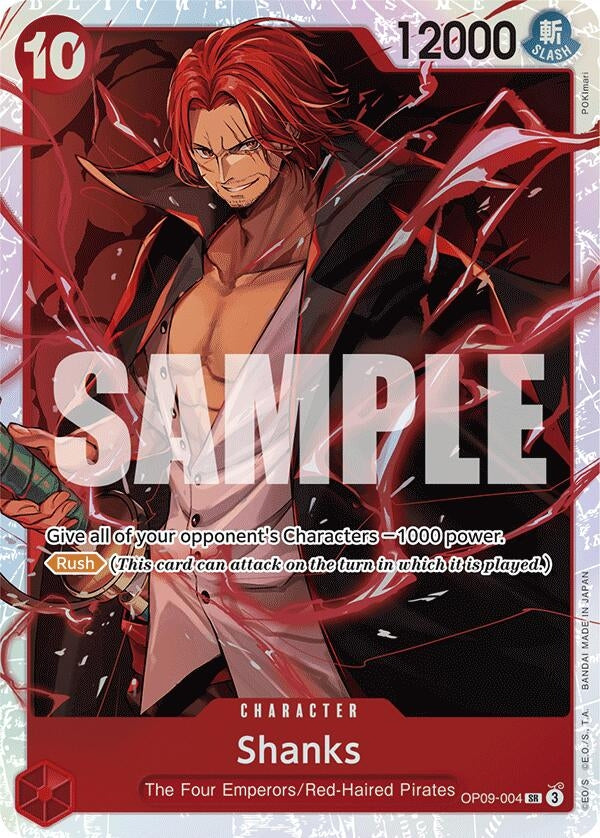 Image for Shanks (004) (OP09-004) (Emperors in the New World) - One Piece Card Game