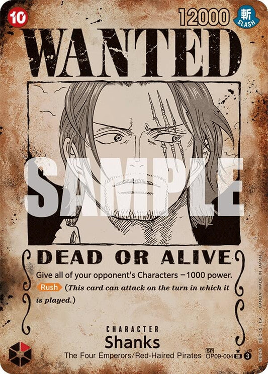Image for Shanks (004) (Wanted Poster) (OP09-004) (Emperors in the New World) - One Piece Card Game
