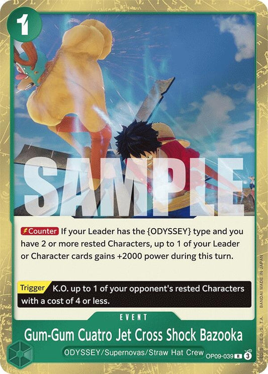 Image for Gum-Gum Cuatro Jet Cross Shock Bazooka (OP09-039) (Emperors in the New World) - One Piece Card Game
