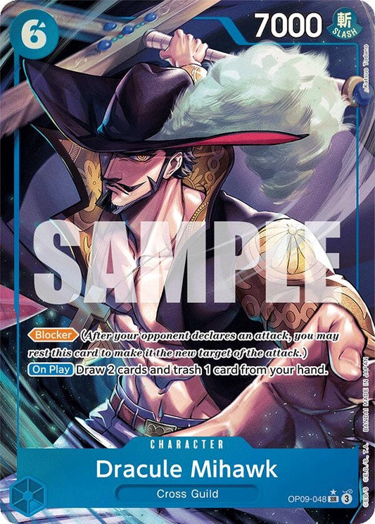 Image for Dracule Mihawk (Parallel) (OP09-048) (Emperors in the New World) - One Piece Card Game