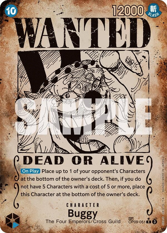 Image for Buggy (051) (Wanted Poster) (OP09-051) (Emperors in the New World) - One Piece Card Game