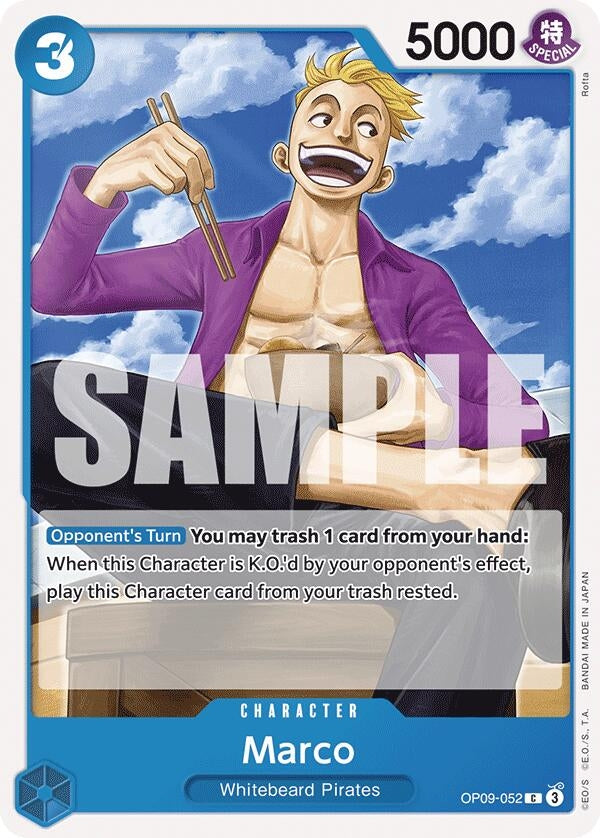 Image for Marco (OP09-052) (Emperors in the New World) - One Piece Card Game