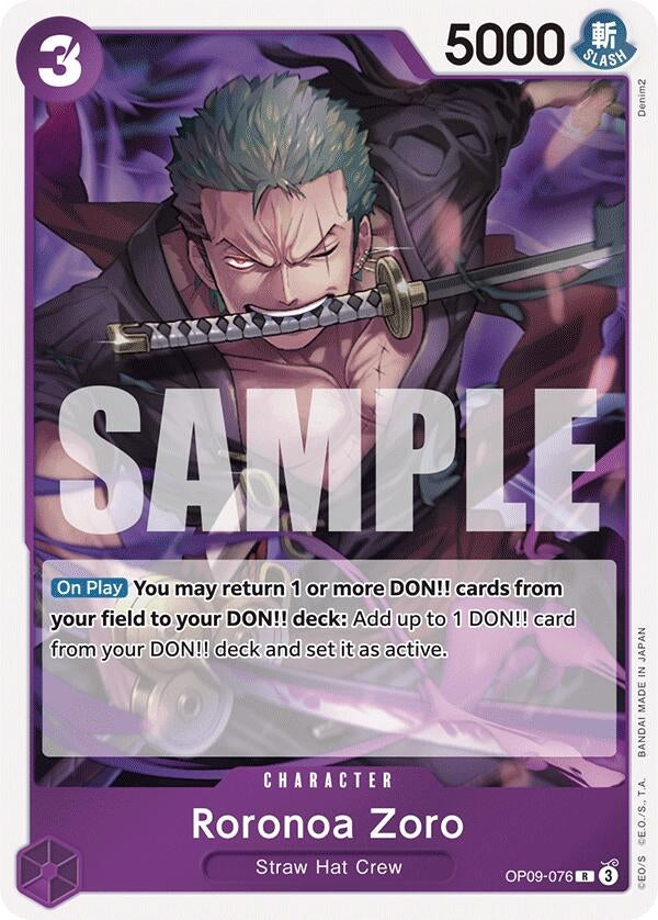 Image for Roronoa Zoro (076) (OP09-076) (Emperors in the New World) - One Piece Card Game