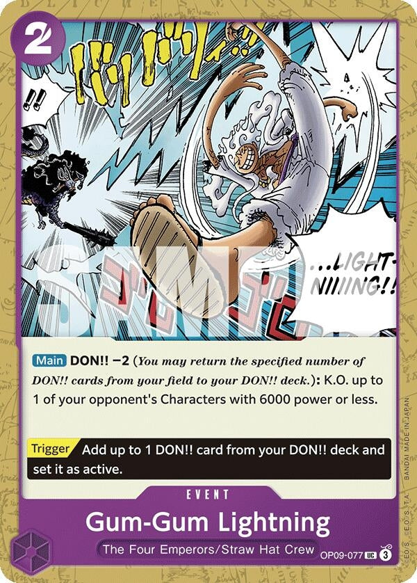 Image for Gum-Gum Lightning (OP09-077) (Emperors in the New World) - One Piece Card Game