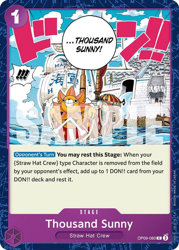 Image for Thousand Sunny (OP09-080) (Emperors in the New World) - One Piece Card Game