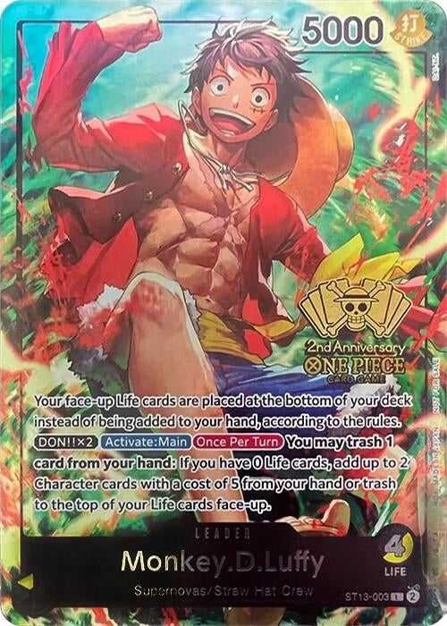 Image for Monkey.D.Luffy (2nd Anniversary Tournament) (ST13-003) (One Piece Promotion Cards) - One Piece Card Game