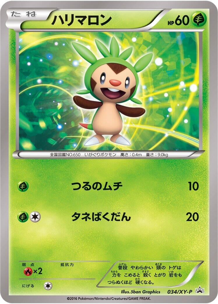 Image for Chespin - 034/XY-P (034/XY-P) (XY-P: XY Promos) (XY-P) - Pokemon Japan