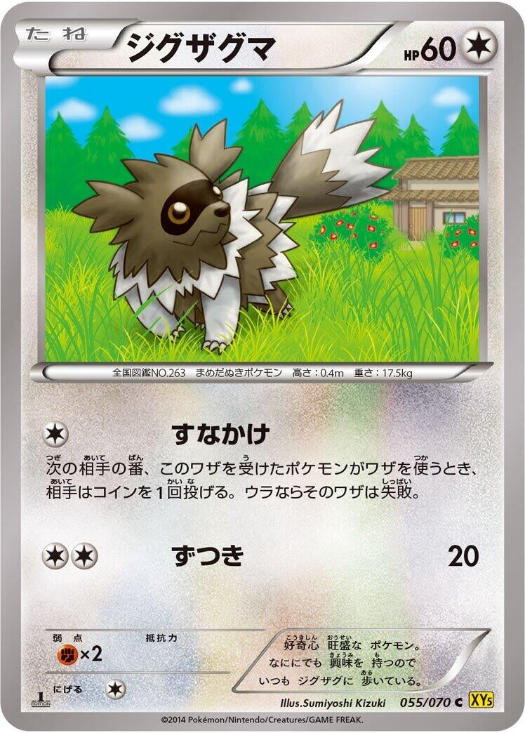 Image for Zigzagoon (055/070) (XY5-Bg: Gaia Volcano) (XY5-Bg) - Pokemon Japan