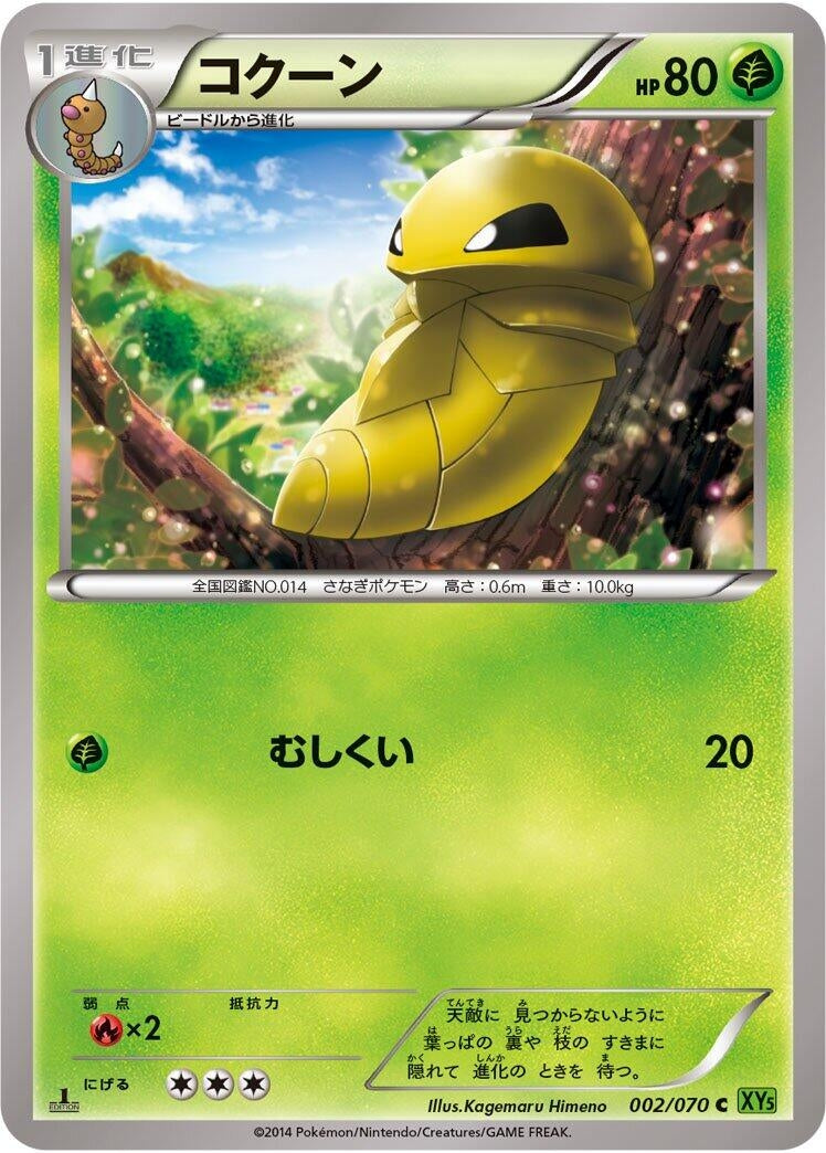 Image for Kakuna (002/070) (XY5-Bt: Tidal Storm) (XY5-Bt) - Pokemon Japan