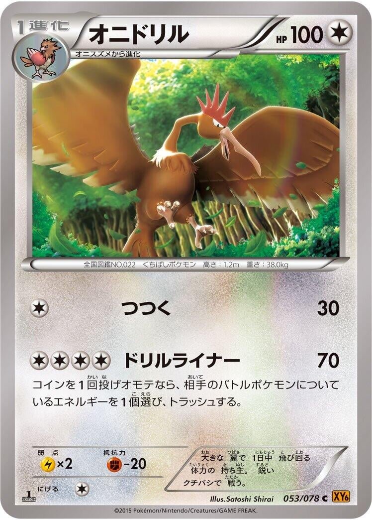 Image for Fearow (053/078) (XY6: Emerald Break) (XY6) - Pokemon Japan