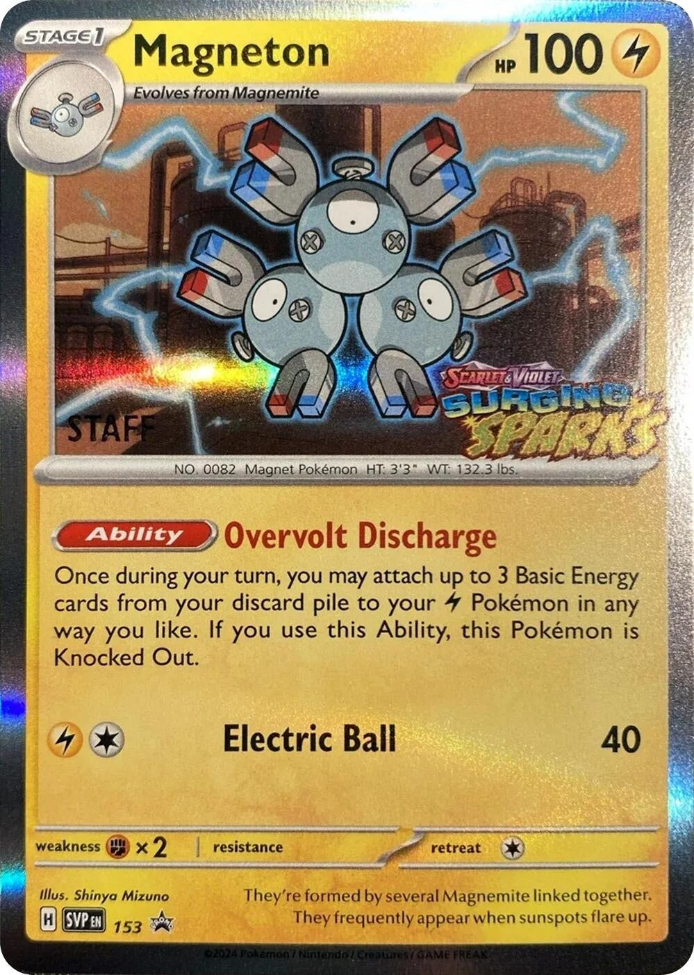 Image for Magneton - 153 (Staff) (153) (SV: Scarlet & Violet Promo Cards) - Pokemon