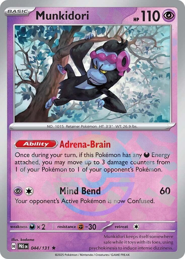Image for Munkidori (Poke Ball Pattern) (044/131) (SV: Prismatic Evolutions) - Pokemon