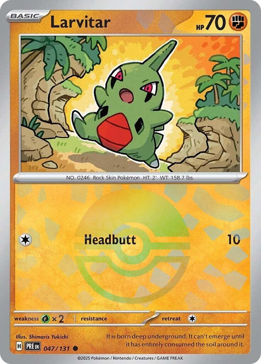 Image for Larvitar (Poke Ball Pattern) (047/131) (SV: Prismatic Evolutions) - Pokemon