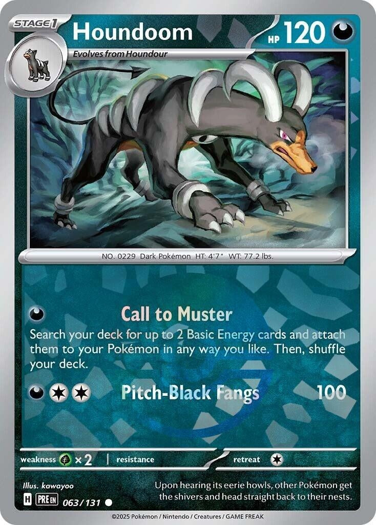 Image for Houndoom (Poke Ball Pattern) (063/131) (SV: Prismatic Evolutions) - Pokemon