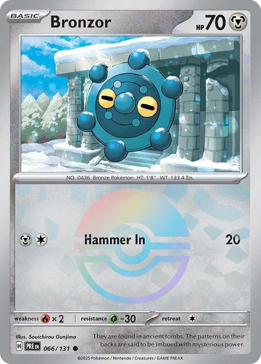 Image for Bronzor (Poke Ball Pattern) (066/131) (SV: Prismatic Evolutions) - Pokemon