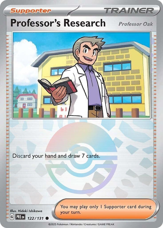 Image for Professor's Research [Professor Oak] (Poke Ball Pattern) (122/131) (SV: Prismatic Evolutions) - Pokemon
