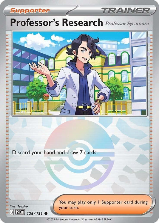 Image for Professor's Research [Professor Sycamore] (Poke Ball Pattern) (125/131) (SV: Prismatic Evolutions) - Pokemon