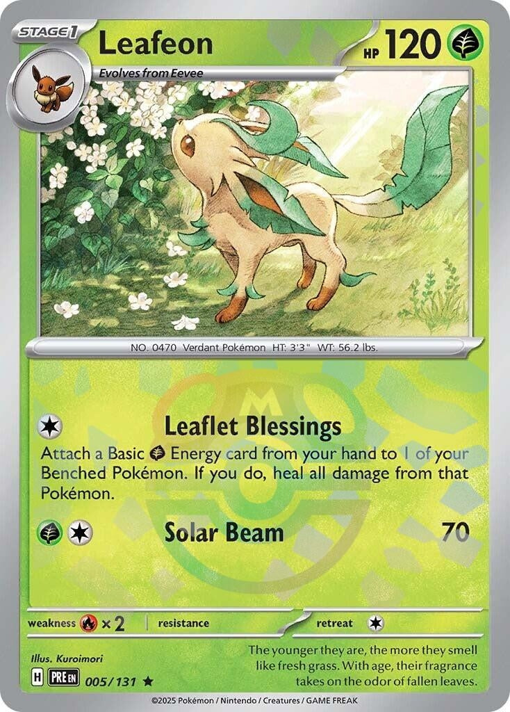Image for Leafeon (Master Ball Pattern) (005/131) (SV: Prismatic Evolutions) - Pokemon