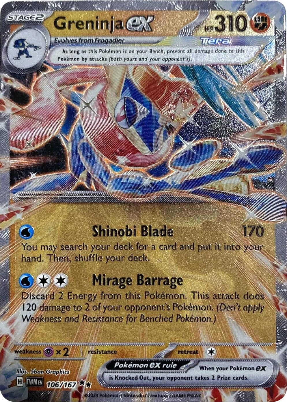 Image for Greninja ex (GameStop Metal Card) (106/167) (Miscellaneous Cards & Products) - Pokemon