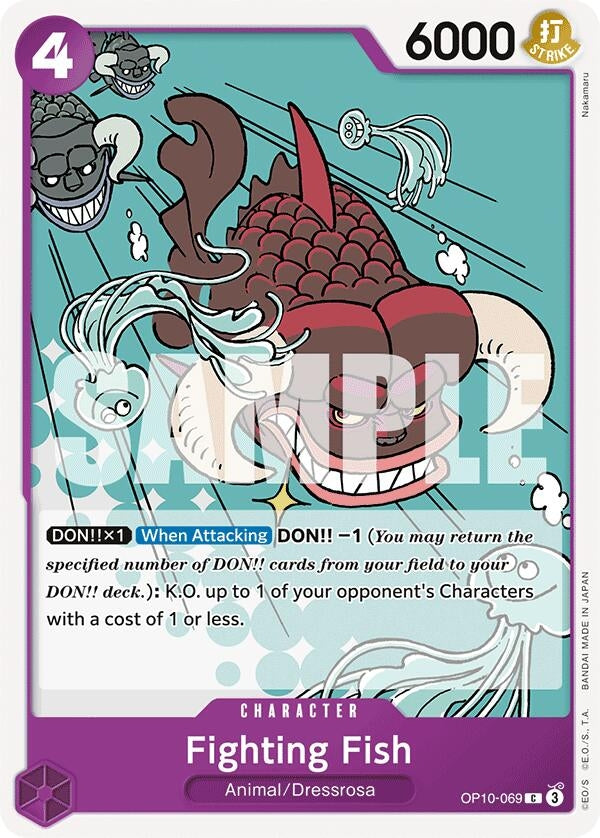 Image for Fighting Fish (OP10-069) (Royal Blood) - One Piece Card Game