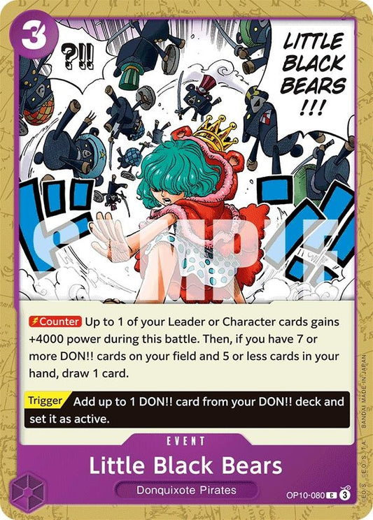 Image for Little Black Bears (OP10-080) (Royal Blood) - One Piece Card Game