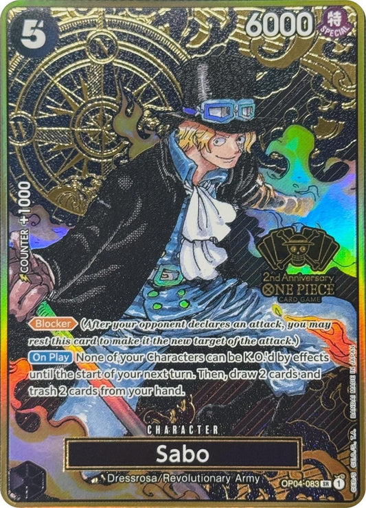 Image for Sabo (One Piece Japanese Version 2nd Anniversary Set) (OP04-083) (One Piece Promotion Cards) - One Piece Card Game