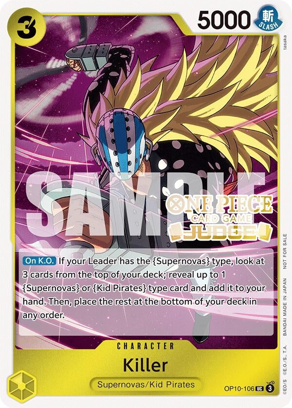 Image for Killer (Judge Pack Vol. 5) (OP10-106) (One Piece Promotion Cards) - One Piece Card Game
