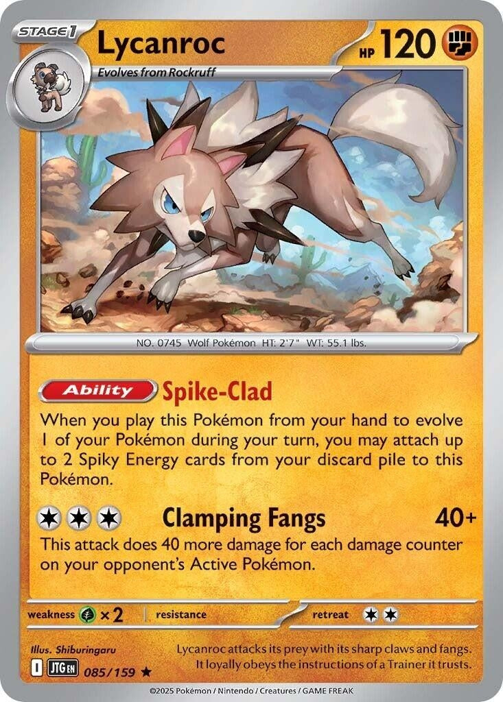 Image for Lycanroc (085/159) (SV09: Journey Together) - Pokemon