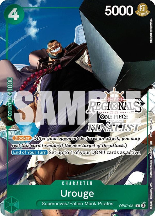 Image for Urouge (Regional Finalist Card Set 2025 Vol.1) (OP07-021) (One Piece Promotion Cards) - One Piece Card Game