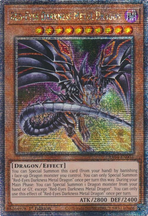 Image for Red-Eyes Darkness Metal Dragon (Alternate Art) (Quarter Century Secret Rare) (RA04-EN003) (Quarter Century Stampede) (RA04) - YuGiOh